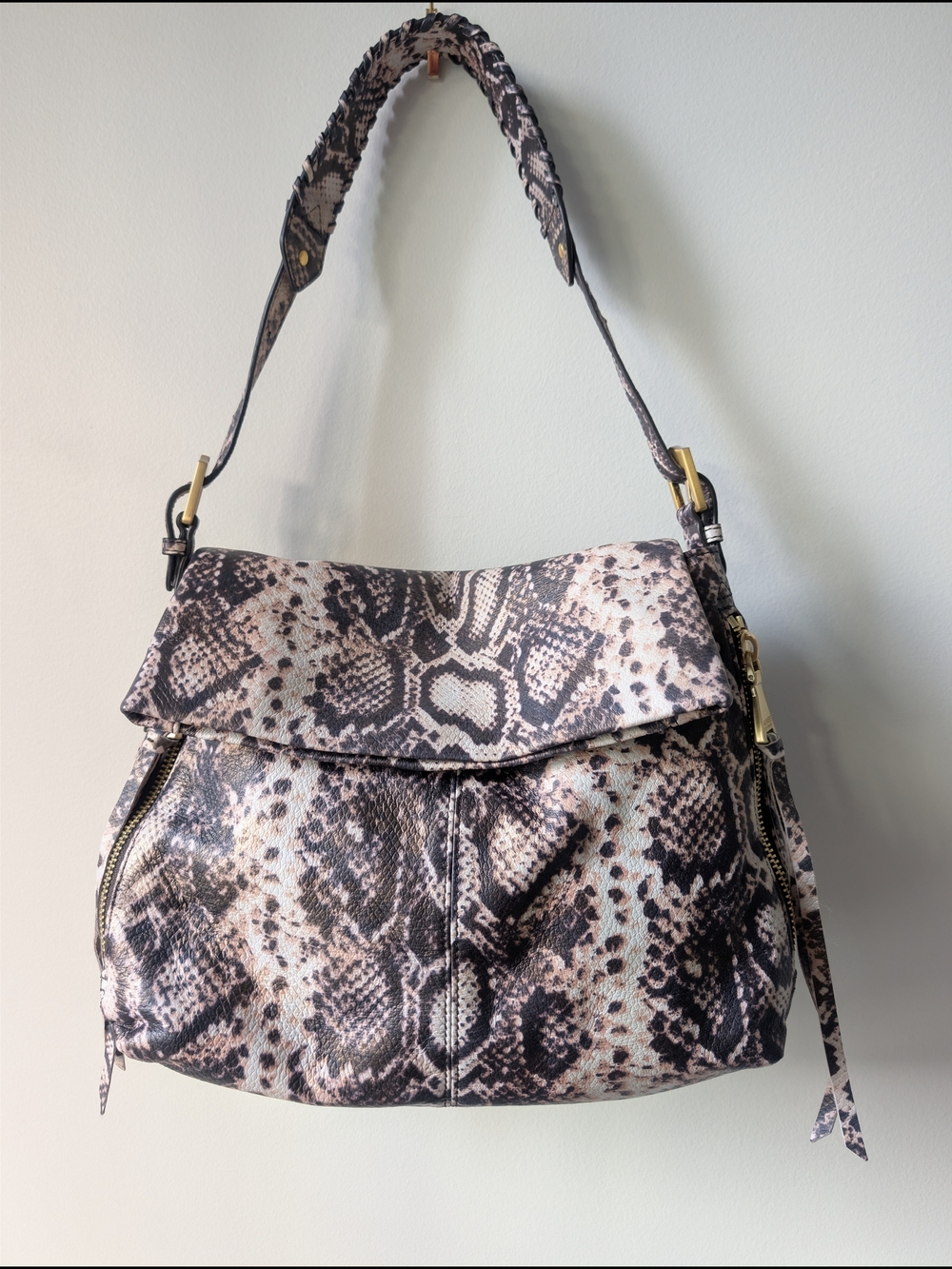 Aimee Kestenberg | Genuine Leather Snake Print | Convertible Shoulder Bag